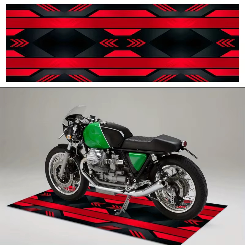 VIKAMA Motorrad-Präsentations-Teppich mit geometrischem Design, rutschfest und langlebig, B/T: 160 x 60 cm - Bild 3