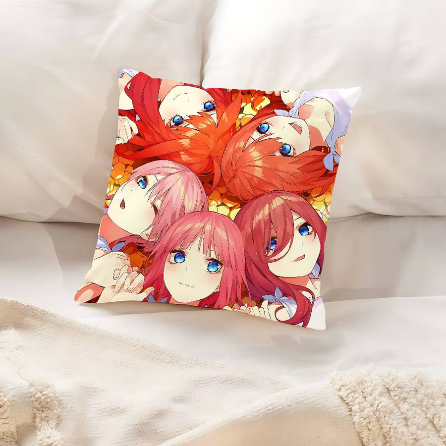The Quintessential Quintuplets Kissenbezug von 52TOYS im nordischen Vintage-Stil, quadratisch, Mehrfarbig, Breite: 40 cm, Höhe: 40 cm - Bild 2