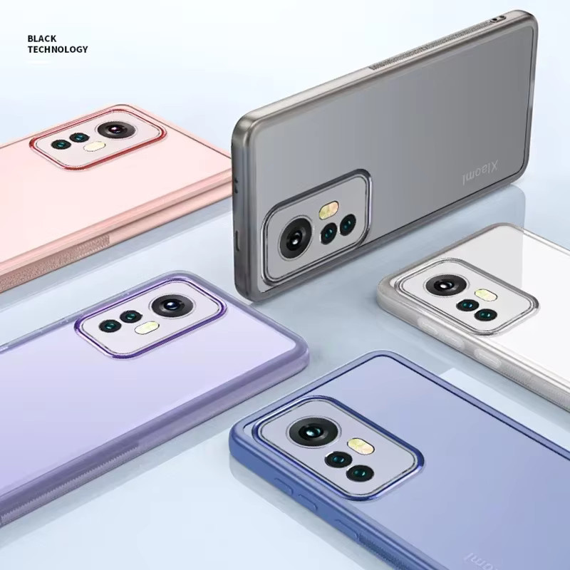 Weiche Silikon-Handyhülle mit Vollkamera-Schutz und Objektivfolie für Xiaomi 12, 12S, 12X, 12T Pro 5G und 12 Pro in Weiß - Bild 1