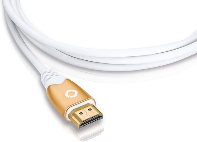 Oehlbach Slim Version HDMI Kabel in Weiß, Länge: 2,50 m - Bild 1