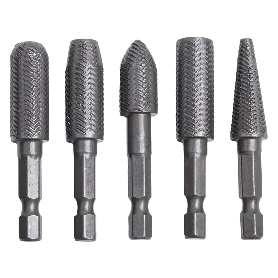 VIBRATITE Feilenbohrer-Set aus Kohlenstoffstahl mit 6,35 mm Sechskantschaft für Gravuren und Grate, 1/4 Zoll - Bild 3