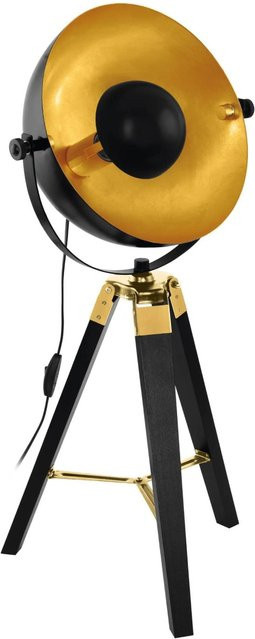 Eglo Tischleuchte Covaleda Schwarz-Gold, 1-flammig, Durchmesser: 38 cm, Höhe: 73,5 cm - Bild 1