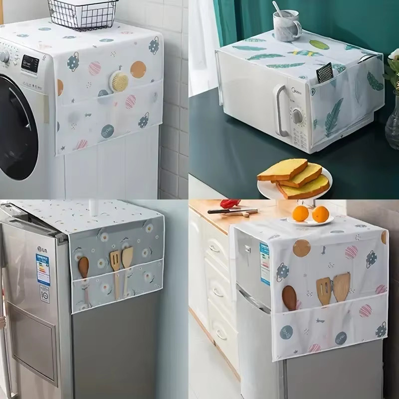 Universelle Staubschutzabdeckung aus Stoff für Mikrowelle, Kühlschrank, Ofen oder Waschmaschine, ölbeständig - Bild 4