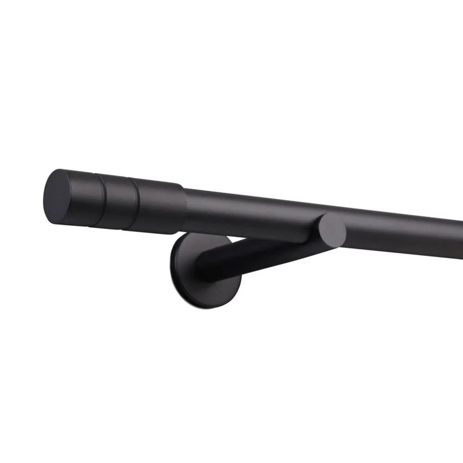 Deco-Raum Gardinenstange nach Maß 1-Lauf Zylinder Ø 25mm Schwarz, Länge: 340 cm - Bild 2