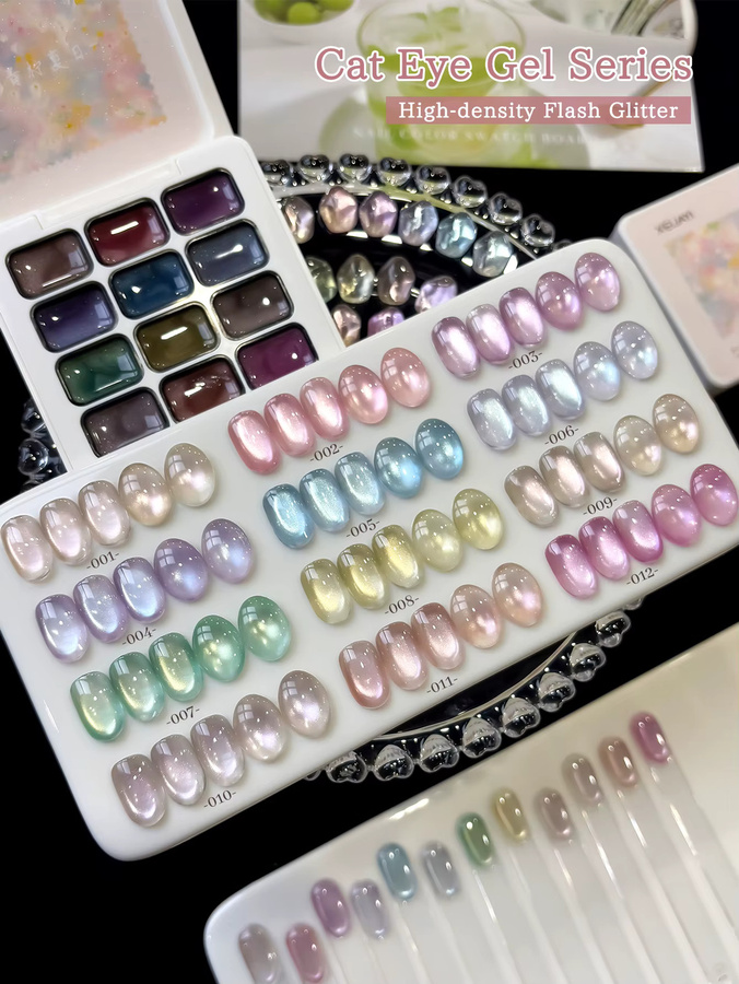 XEIJAYI Cat Eye Nagellack-Gel, 12 Farben, schimmernd - Bild 5