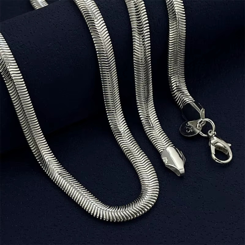 SAIYE Schlangenkette Flachkette, 925 Silber, Herren - Bild 2