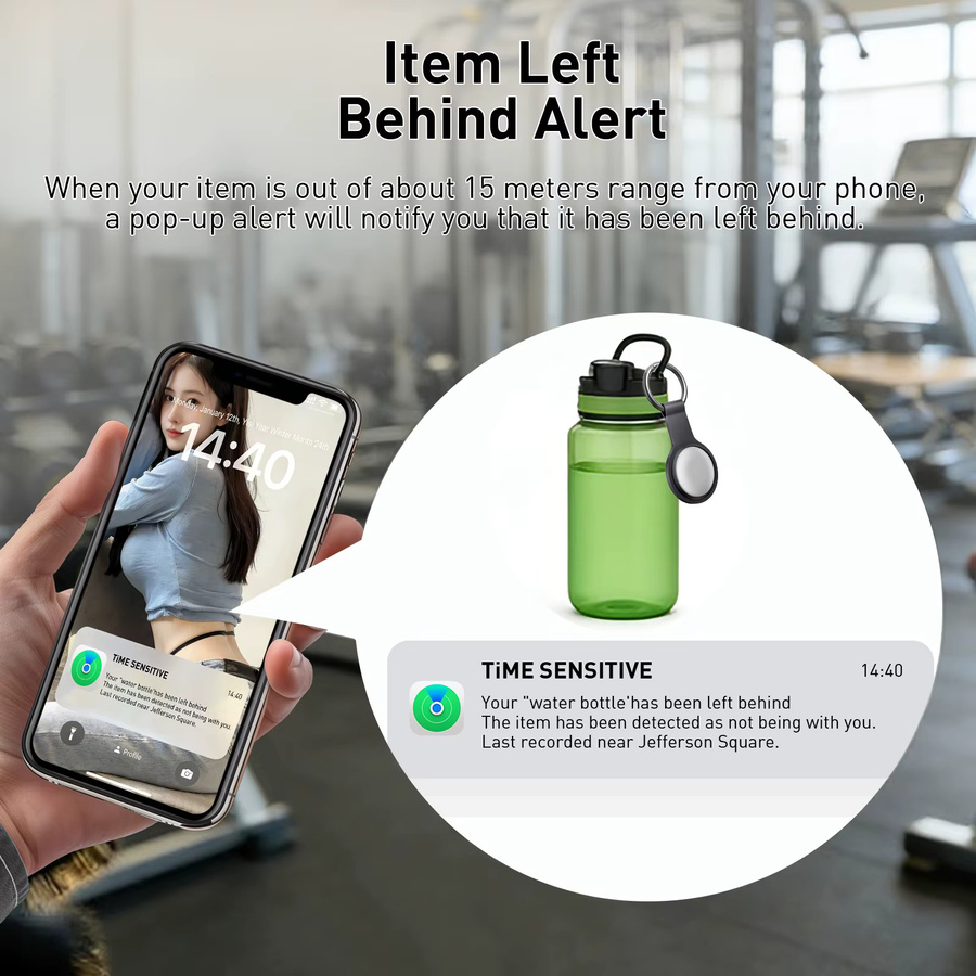 XMSJ 2er-Pack Anti-Verlust-Tracker als Ersatz für Apple AirTag mit Find My GPS-Funktion für Gepäck und Schlüssel (MFi zertifiziert) - Bild 2