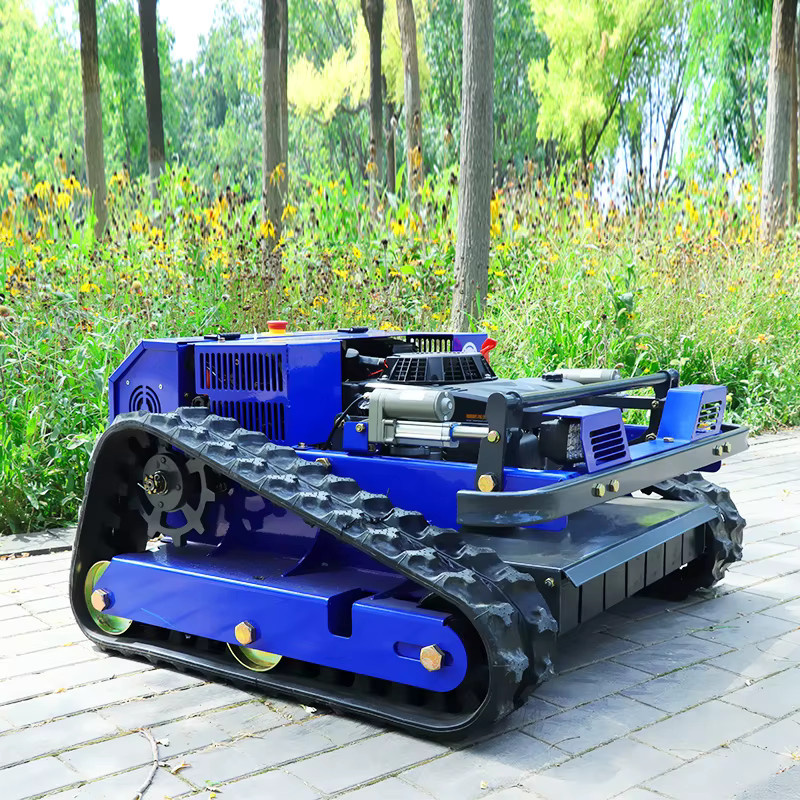 AIWEIYA Hocheffizienter Rasenmäher mit intelligenter Fernbedienung und anpassbarer Schnittbreite 550 mm in Blau - Bild 3
