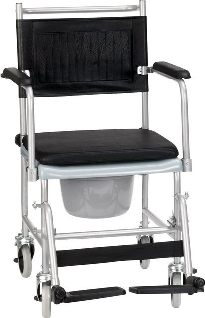 Toilettenstuhl mobil von REHAFORUM MEDICAL in Schwarz und Grau - Bild 1