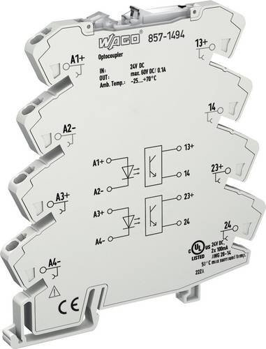 WAGO Optokopplerrelais 857-1494 in Weiß mit 0,1 A und max. 60 V/DC Schaltspannung - Bild 1