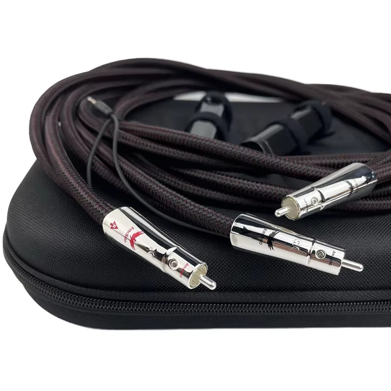 CUICUI EGG Hi-End Firebird RCA Kabel PSS Sterling Silber in Schwarz für HiFi Audio Verbindungen - Bild 5