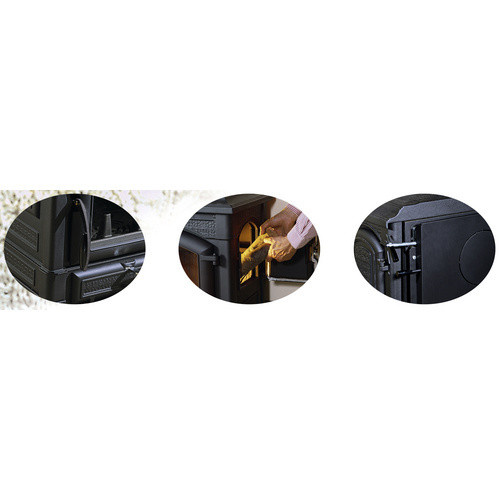 La Nordica-Extraflame Firefix Isotta Kaminofen aus Gusseisen in Schwarz und Anthrazit mit 11,9 kW - Bild 3
