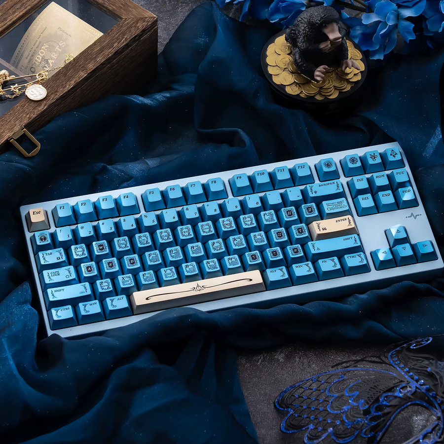 Venit Keys Tastenkappen Set mit Tier-Design im Cherry-Profil aus PBT in Blau Metallic - Bild 2