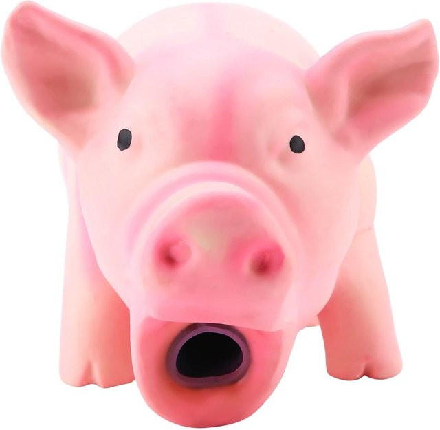 KaiSai Schwein Grunzen Squeak Latex Kauspielzeug für Hundewelpen, White - Bild 1