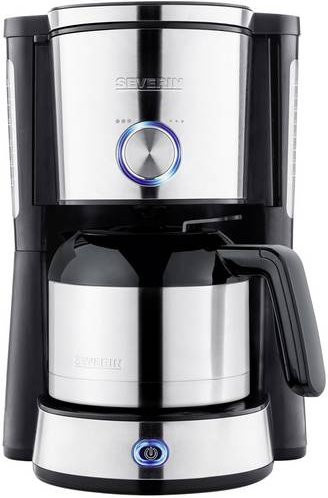 Severin KA 4845 TypeSwitch Filterkaffeemaschine mit Edelstahl-Thermoskanne, Schwarz/Silber, B: 30 cm, H: 33,8 cm, T: 23,5 cm - Bild 2