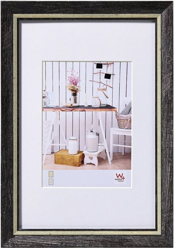 Walther Design Bilderrahmen Chalet in Schwarz aus Kunststoff, Breite: 22,5 cm, Höhe: 32,5 cm - Bild 1
