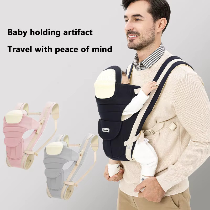 Multifunktionaler Baby-Taillenhocker in Pink für vier Jahreszeiten mit Vorder- und Rückentragemöglichkeit - Bild 2
