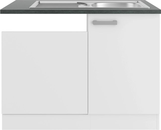 OPTIFIT Oslo214 Küchen-Spülenschrank-Set in Weiß mit Feinstruktur und modernem Design - Bild 1