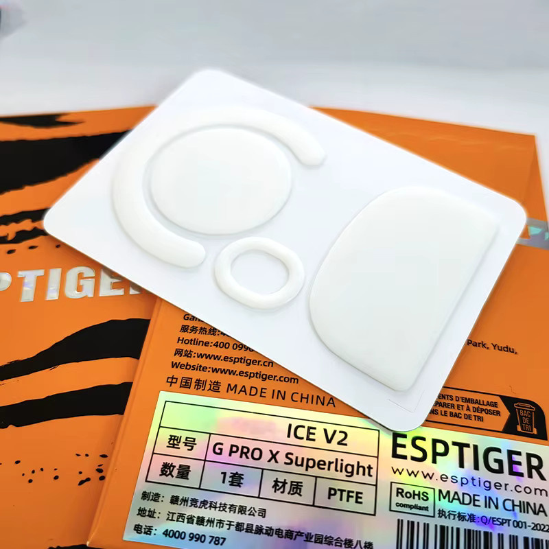 Esports Tiger Gaming ICE Mausfüße in Weiß für Logitech G Pro X Superlight, GPW G PRO Wireless, G Pro X 2 und DEX - Bild 2