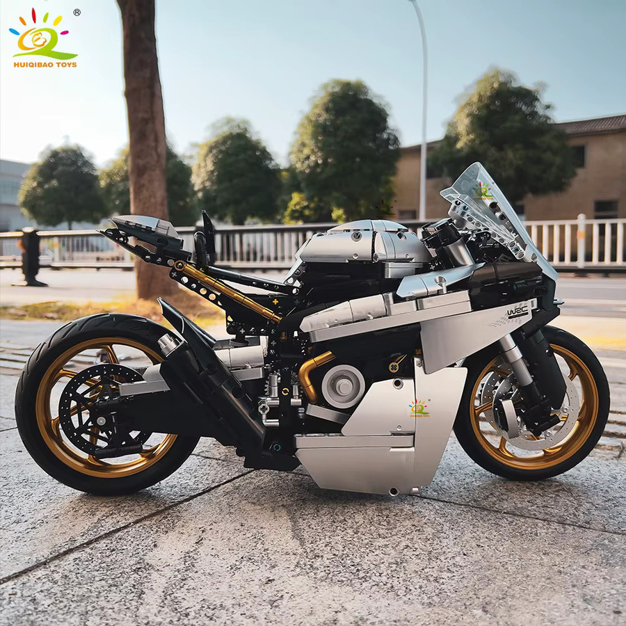HUIQIBAO MOC Motorrad Modell, Bausteine, 1.641 Teile, 1:5 - Bild 2