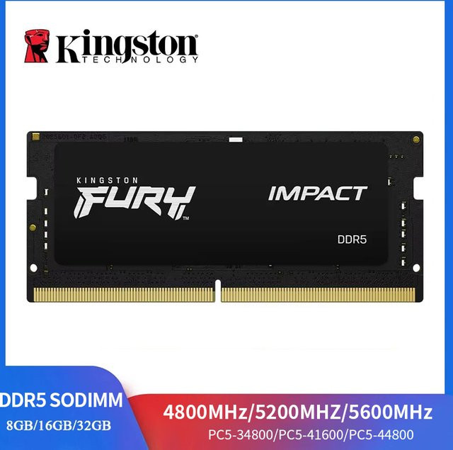 Kingston FURY Impact DDR5 SODIMM Notebook-RAM 16 GB 5600 MHz Schwarz - Bild 1