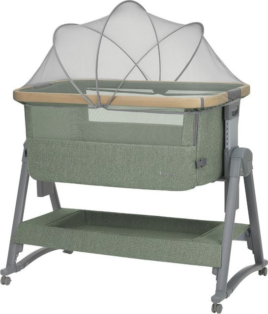 Kikka boo Beistellbett Nanna 2 mit Matratze, Moskitonetz und Korb in Grün, B/T/H: 60 x 120 cm - Bild 1