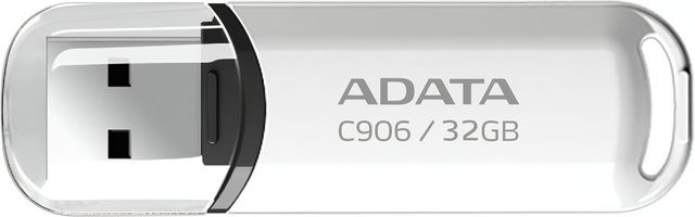ADATA C906 USB-A Flash Drive, 32 GB, Weiß - Bild 1