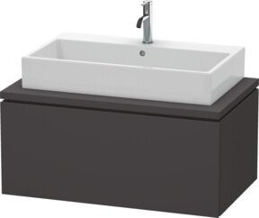 Duravit Waschtischunterschrank L-Cube in Graphit Matt, Wandmontage, Breite: 92 cm, Tiefe: 54,7 cm, Höhe: 40 cm - Bild 1