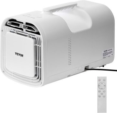 VEVOR Mobiles Klimagerät mit 4250 BTU, 3 Geschwindigkeiten, 24H Timer und Fernbedienung, einstellbare Temperatur 16-32℃, Weiß - Bild 1
