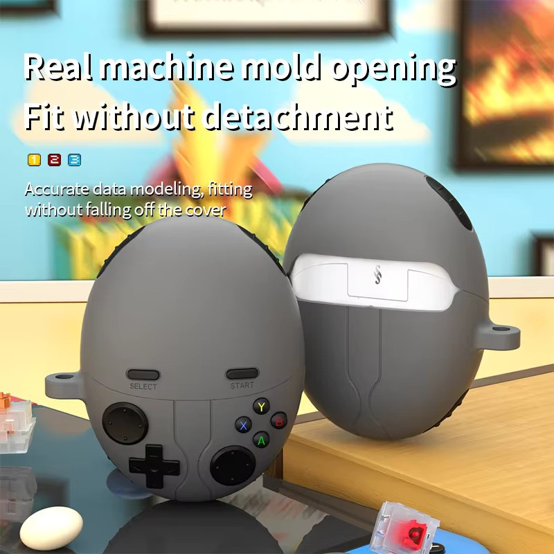 Huawei FreeBuds 6 Silikon Schutzhülle im 3D-Gamepad-Design mit Haken - Bild 4