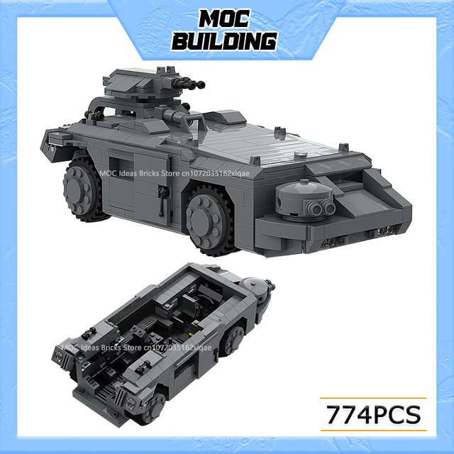 MOCBUILDING Weltraum-Serie Aliens M577 APC Modell Gepanzertes Fahrzeug aus Bausteinen in Grau - Bild 1