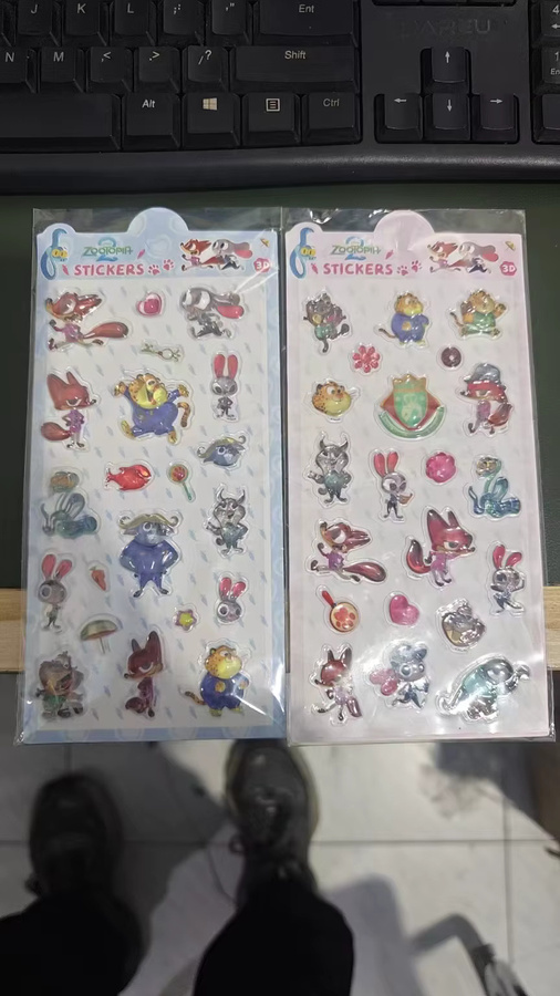 Yi ZHENG Disney Zootopia 3D Relief Kristall-Aufkleber, 2-teiliges Set - Bild 4