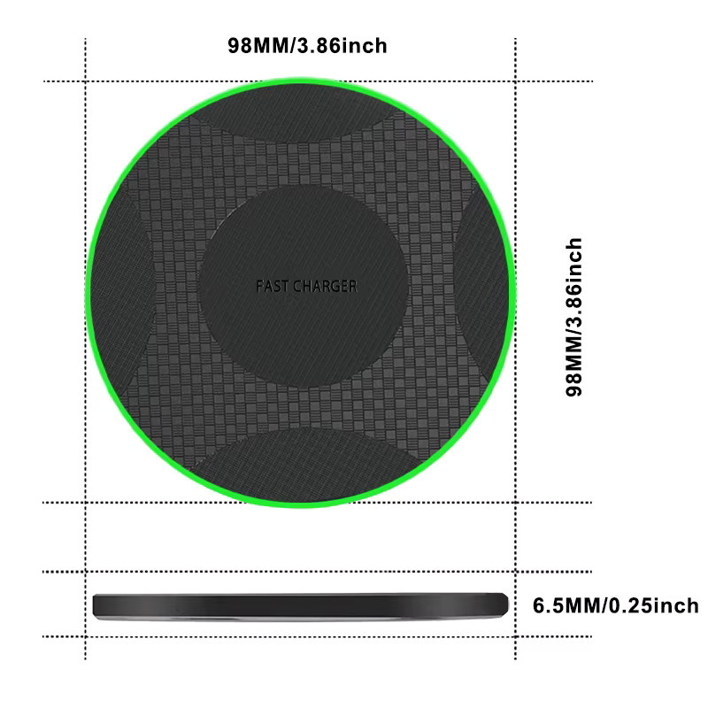 VIKEFON LED Drahtloses Schnellladegerät Pad für iPhone, Samsung und Xiaomi sowie AirPods Pro 2 in Schwarz oder Weiß - Bild 6
