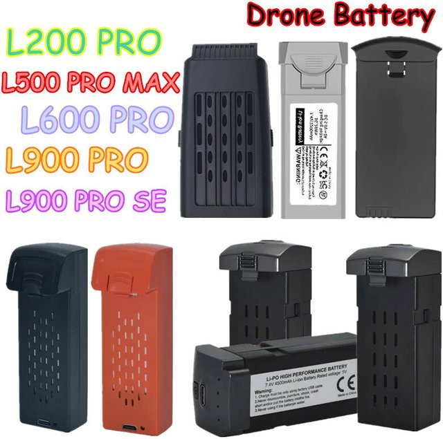 LYZRC Lipo-Akku 7,4V für Drohnen L200 PRO, L200 PROMAX, L500 PRO, L600 PRO, L600 PRO MAX, L800 PRO2, L900 PRO und L900 PRO SE in Orange und Schwarz - Bild 1