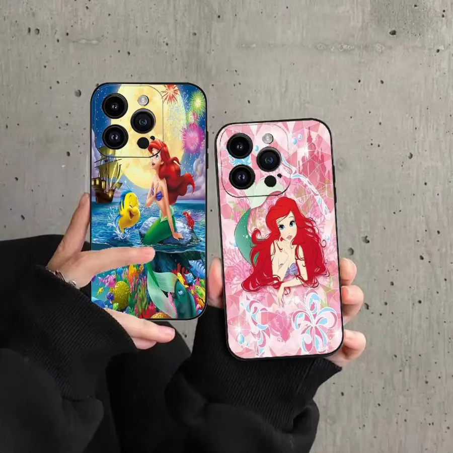 Schutzhülle Die kleine Meerjungfrau für Apple iPhone 11 bis 17 Pro Max in Schwarz und Multicolour - Bild 2