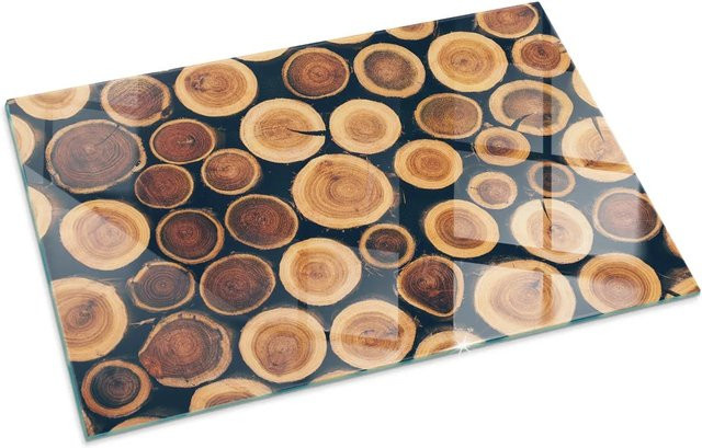 Tulup Glasplatte für Kamin und Kaminöfen als Funkenschutzplatte in Braun, B: 100 cm, T: 70 cm - Bild 1