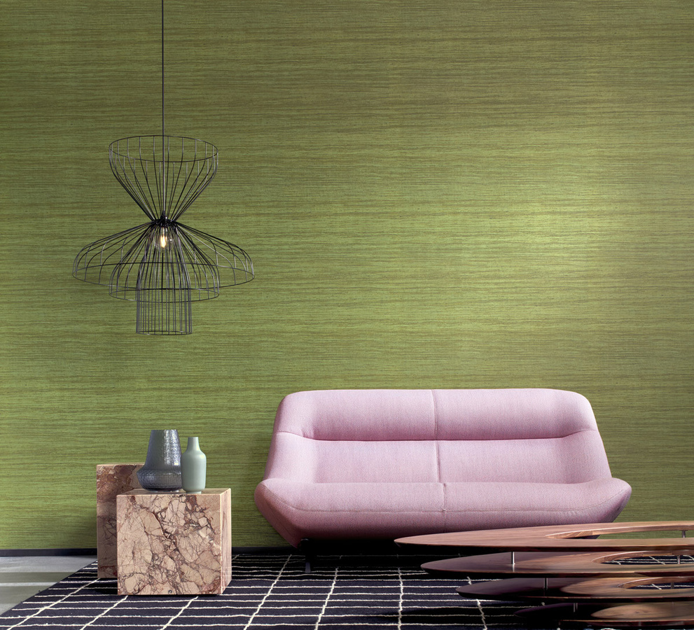 Arte International Tapete Tasar in Schwarz mit abstraktem Design aus Vinyl - Bild 1