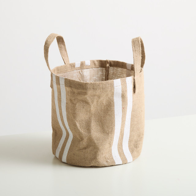 Pflanzsack aus Jute von BLUME2000 in Weiß, Höhe: 26 cm, Breite: 25 cm - Bild 1