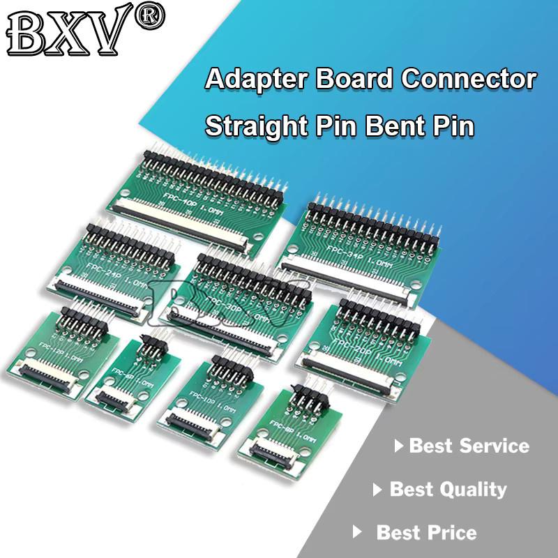BXV FPC FFC Adapterplatine mit geraden und gebogenen Pins, Farbe: Grün, Pitch: 0,5 mm bis 2,54 mm - Bild 2