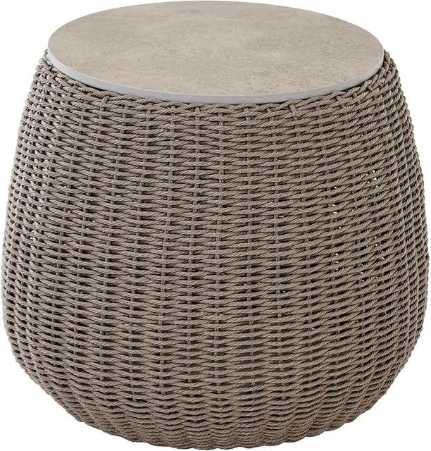 Siena Garden Gartentisch Liguria Rund aus Stein in Grau Matt, Durchmesser: 54,5 cm - Bild 1