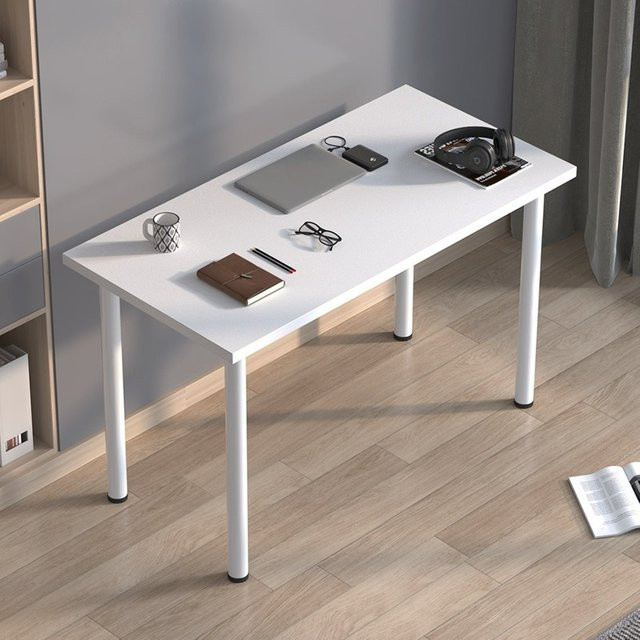 LIUSHADUOLA Computertisch für E-Sport und Haushalt, moderner rechteckiger Schreibtisch aus MDF-Laminat in Schwarz oder Weiß - Bild 1