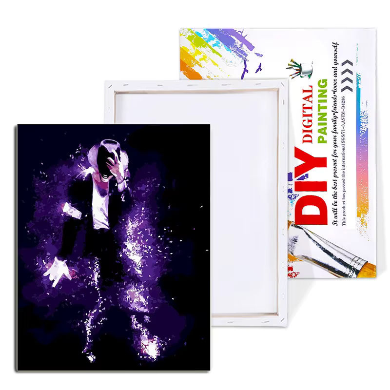 Malen nach Zahlen Set Michael Jackson von CHENISTORY mit Acrylfarben und Leinwand in Mehrfarbig für Erwachsene - Bild 2