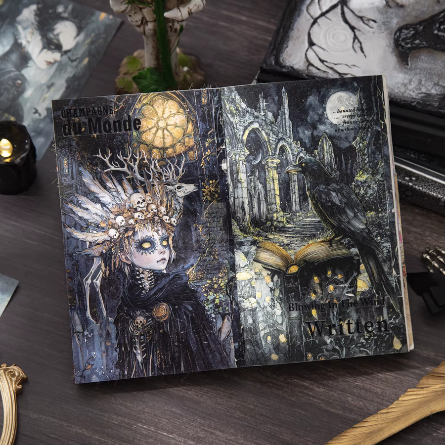 30 Blatt Gothic Dark Fantasy Briefpapier in Multicolour für Scrapbooking, Tagebuch und DIY-Dekoration - Bild 2