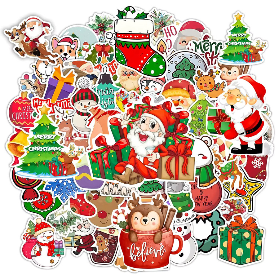 Charile Weihnachtsaufkleber, Weihnachtsmann, Aufkleber, 10 Stück - Bild 2