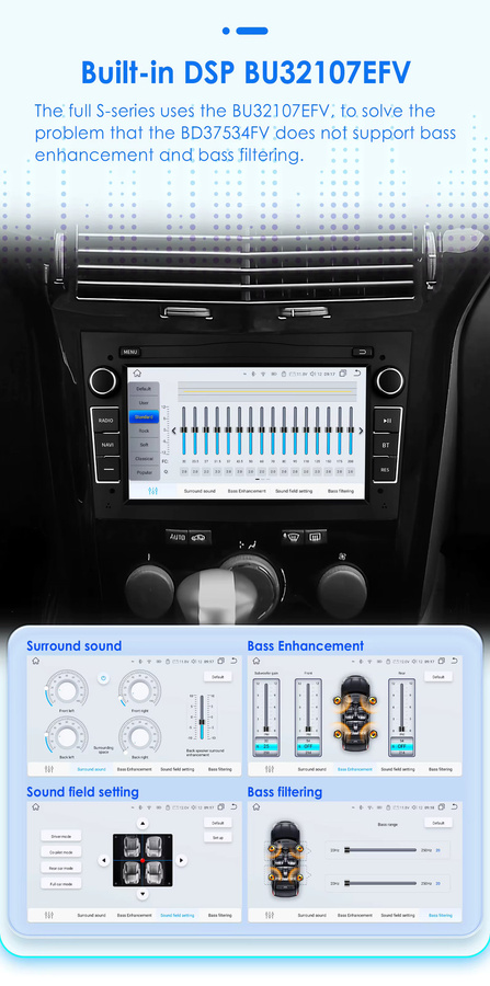 Hizpo 7-Zoll Kabelloses CarPlay und Android Auto Autoradio für Opel und Vauxhall in Schwarz mit Bluetooth und Wi-Fi - Bild 2