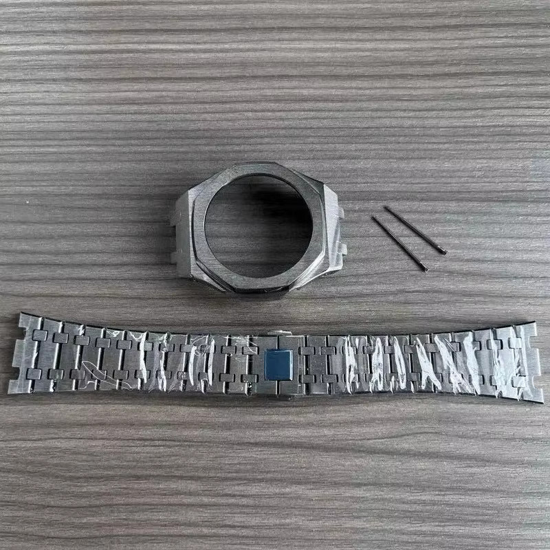 FancyWrist Mod Kit für Casioak, Edelstahlgehäuse, Metallarmband, Silber - Bild 4