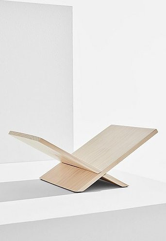 Bonjour Buchständer Pastill in Beige aus Holz, Tischmodell, B/T/H: 24,0 x 15,0 x 36,0 cm - Bild 1