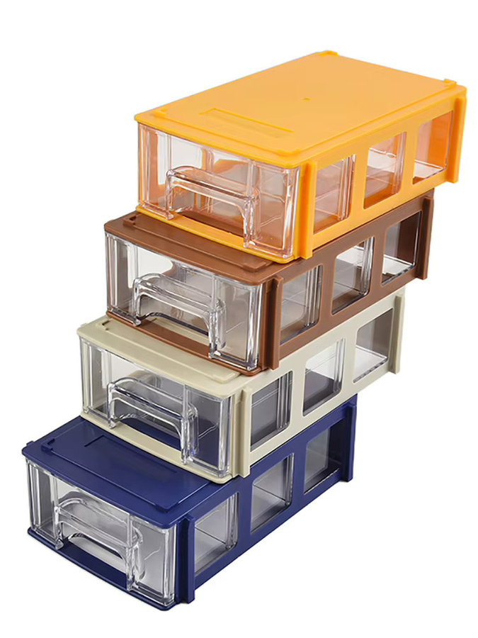 ieniaW Parque Aufbewahrungsbox aus Kunststoff in Grau, stapelbarer Organizer für Hardware-Teile, Schrauben und Werkzeuge mit Schubladenfunktion - Bild 4