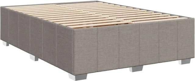 vidaXL Bettgestell mit Stoffbezug in Taupe, B/T: 140 x 190 cm - Bild 1