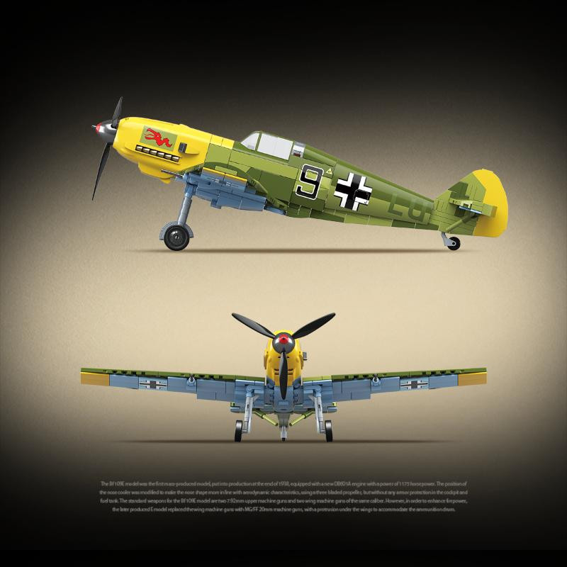 FUNXINEE Technische WeltKrieg Militär Mustang Jäger Bausteine Flugzeug, ab 3 Jahre - Bild 3